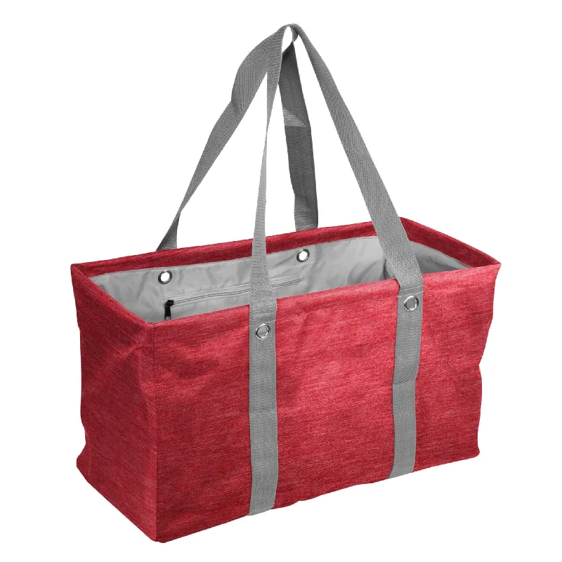 Fashionable Wool Hats for Cold Weather-Plain Red Crosshatch Picnic Caddy