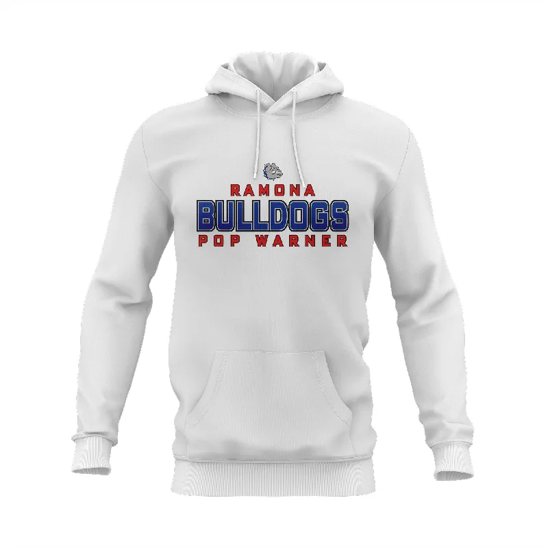 Colorful Hoodies for Bold Style-Ramona Bulldogs SEMI SUB - Hoodie White