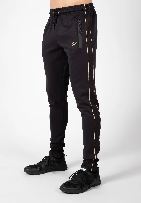 Stretchy Yoga Pants for Comfort-Wenden Track Pants - Black/Gold