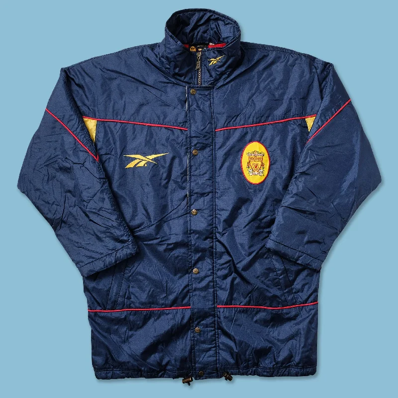 Custom Jackets for Sports Teams-Vintage Reebok FC Liverpool Padded Jacket Large