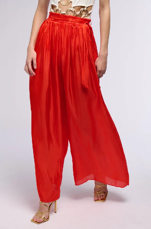 Custom Work Pants for Construction Jobs-STAY A WHILE ORGANZA PALAZZO PANTS