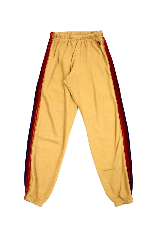 Casual Button-Fly Pants for Everyday Looks-Aviator Nation - Velvet Stripe Trackpants