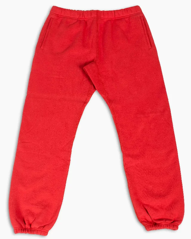 Casual Denim Pants for Weekend Wear-The Real McCoy's MC18118 10 oz. Loopwheel Sweatpants Cherry