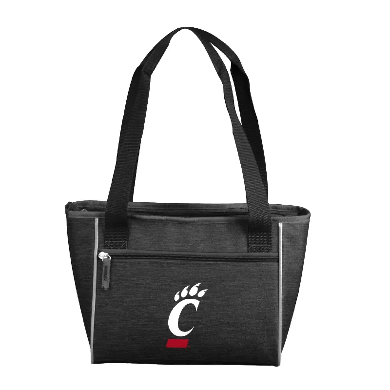 Sleek Leather Caps for Premium Style-Cincinnati Crosshatch 16 Can Cooler Tote