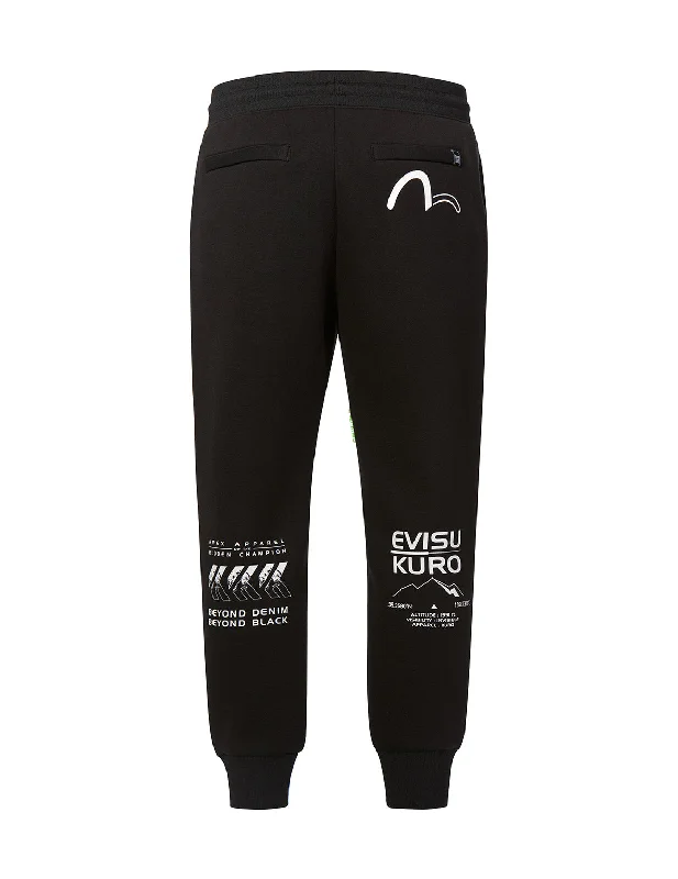 Relaxed Fit Chinos for Everyday Wear-Triple Initial Print Sweatpants