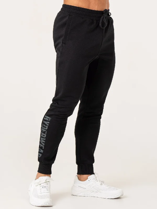 Comfortable Travel Pants for Long Journeys-Force Track Pants - Black