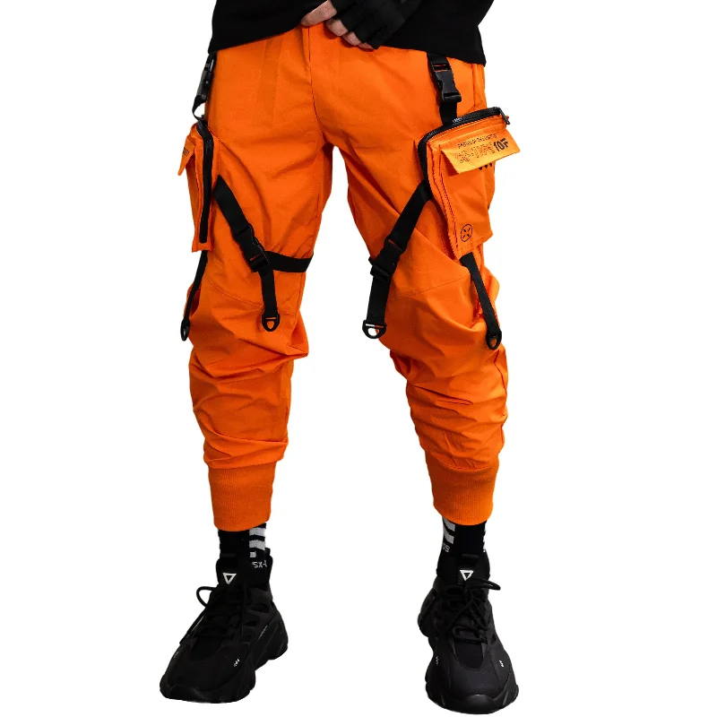 Modern Wide-Leg Pants for Street Style-CG-Type 10F Orange Cargo Pants