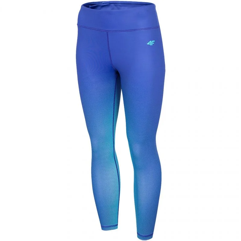 Athletic Fit Running Pants for Sports Enthusiasts-4F Womens Training Pants - Blue