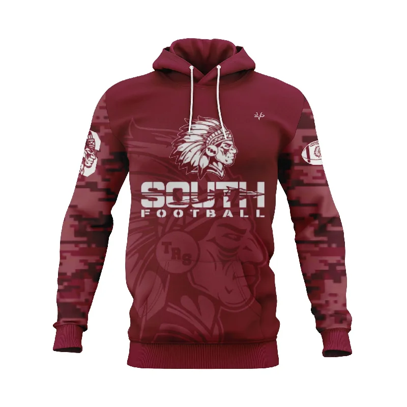 Casual Zip-Up Hoodies for Layering-TOMS RIVER SOUTH FOOTBALL Sublimated Hoodie