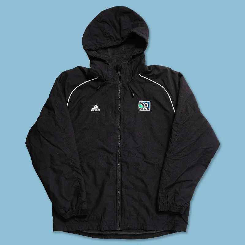 Stylish Peacoats and Jackets for Fashionable Looks-Vintage adidas MLS Padded Jacket XLarge