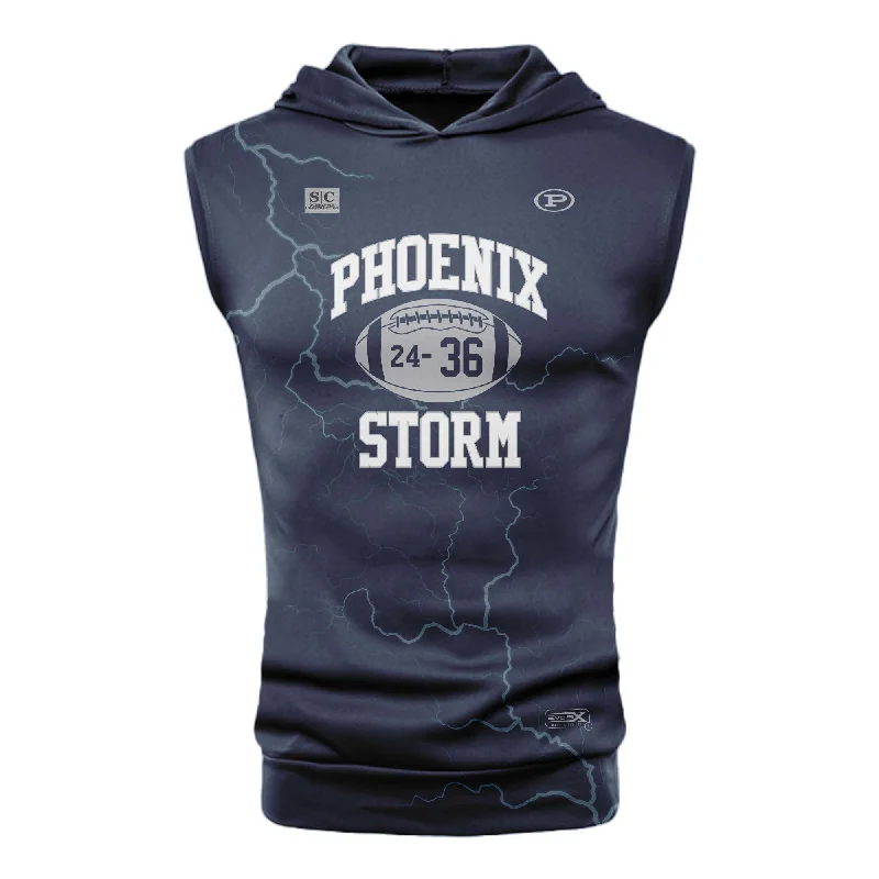 Soft Sherpa Lined Hoodies for Winter Warmth-PHOENIX STORM SLEEVELESS COMPRESSION HOODIE