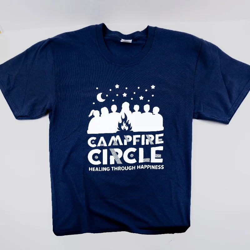 Soft and Stretchy T-Shirt for Flexible Fit-Campfire Circle Navy Blue Summer 2022 Youth T-Shirt