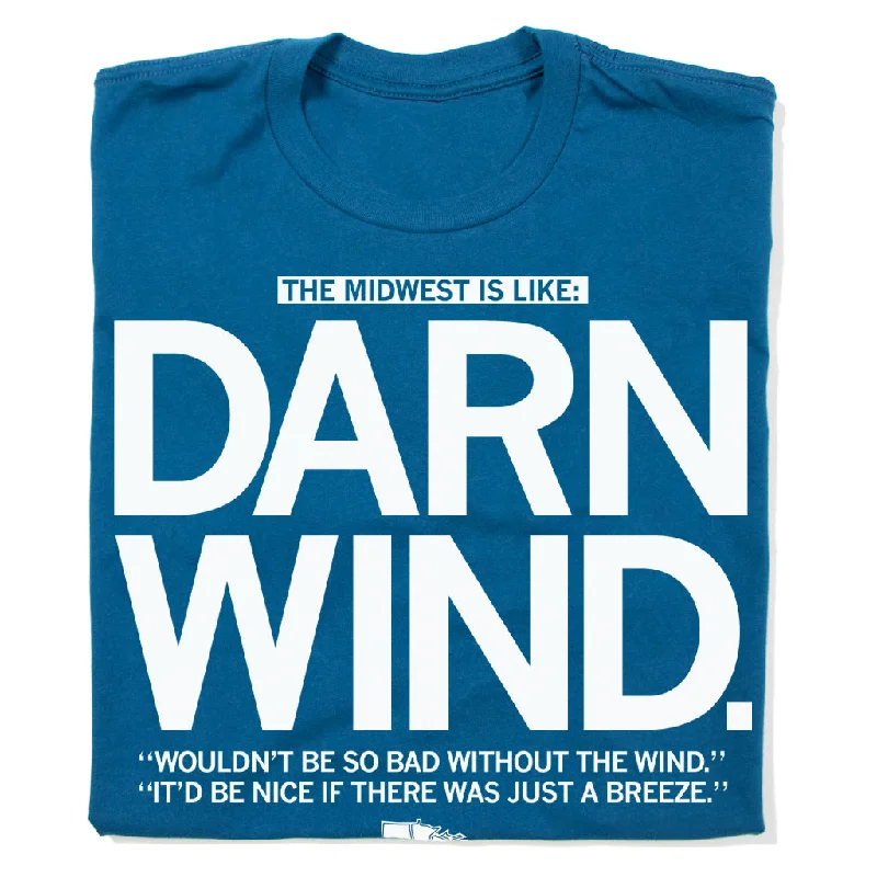 T-Shirt with Trendy Illustrations for Modern Appeal-Darn Wind