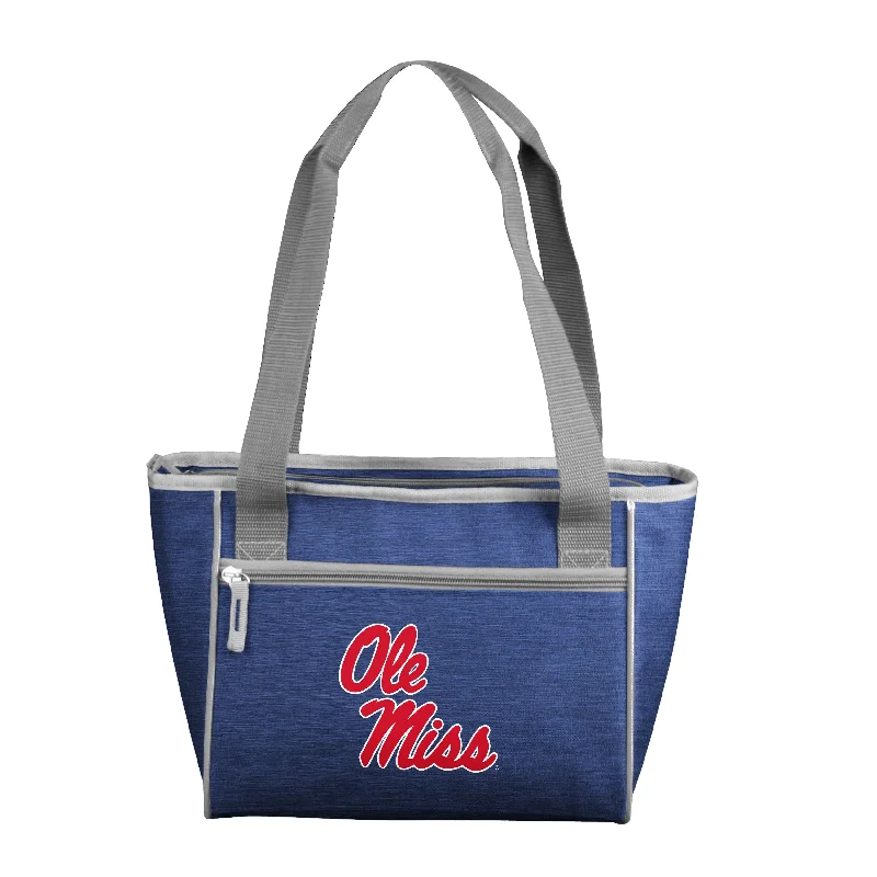 Soft Knit Beanies for Everyday Comfort-Ole Miss Crosshatch 16 Can Cooler Tote