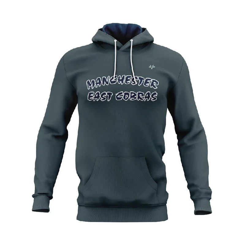 Trendy Oversized Hoodies for Street Style-Manchester East Cobras Hoodie FB Grey