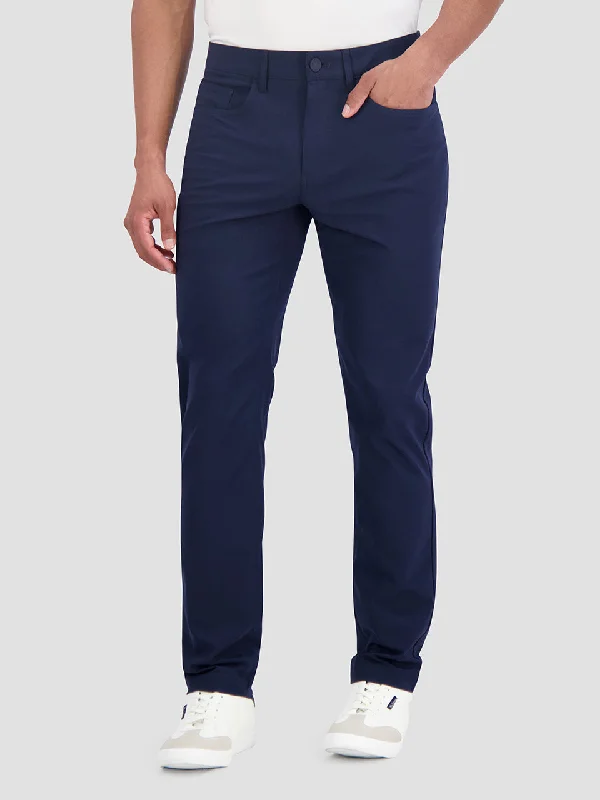 Trendy Sweatpants for Fashion-Forward Comfort-4Way Stretch Tech Pants Long - Navy