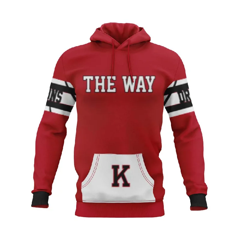 Streetwear Hoodies for Urban Fashion-KINGSWAY FOOTBALL Sublimated Hoodie Red