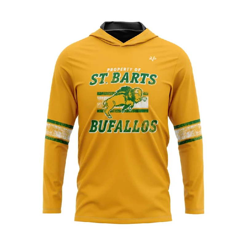 Soft Cotton Hoodies for Everyday Comfort-ST. BARTS BUFFALOS Football Sublimated Lightweight Hoodie