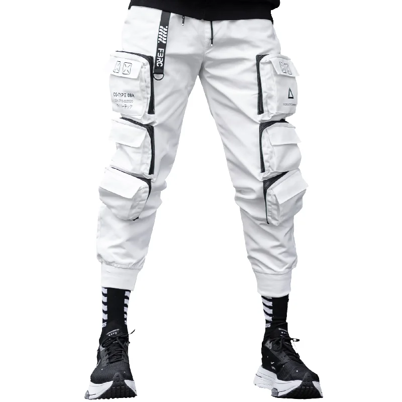 Custom Workwear Pants for Heavy-Duty Jobs-CG-Type 08R White Cargo Pants