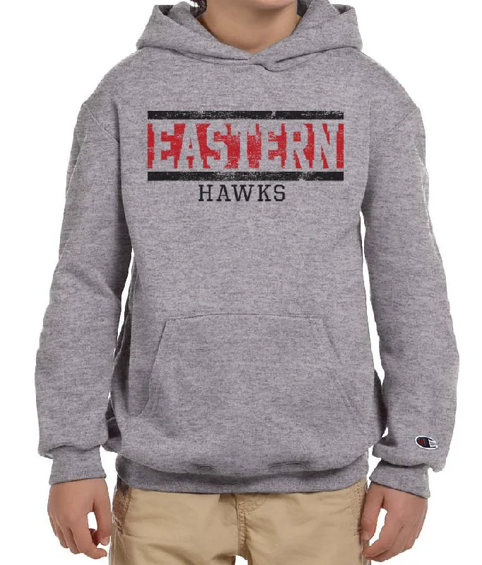 Cozy Fleece Hoodies for Extra Warmth-EASTERN HAWKS Youth Champion Brand Hoodie