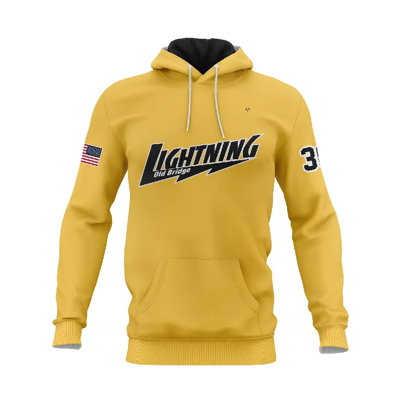 Comfortable Hoodies for Road Trips-Old Bridge Lightning Sublimated Baseball Hoodie