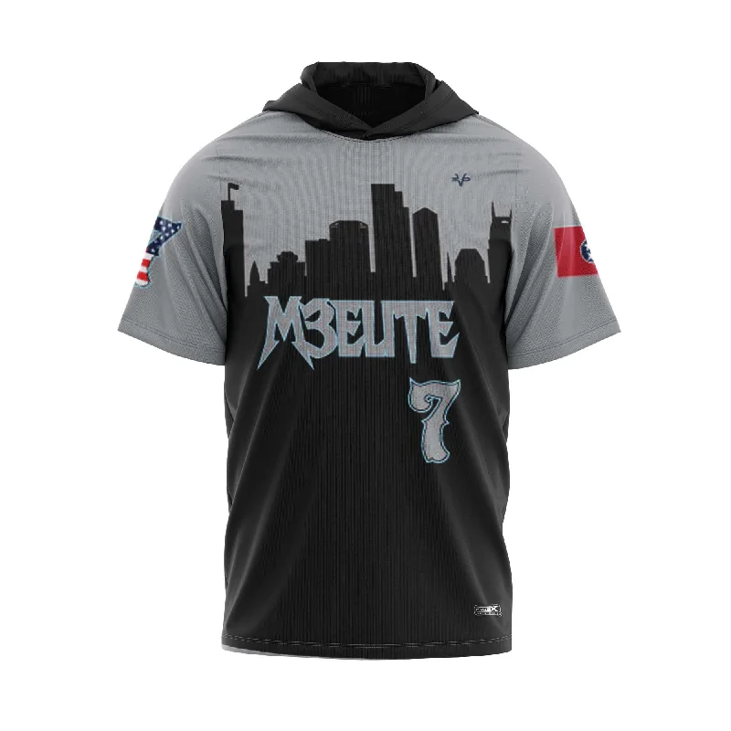 Sports Team Hoodies for Group Apparel-M3 ELITE Baseball Sublimated Lightweight Short Sleeve Hoodie