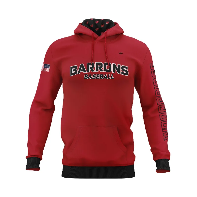 Performance Hoodies for Outdoor Sports-Woodbridge Barrons Red Hoodie