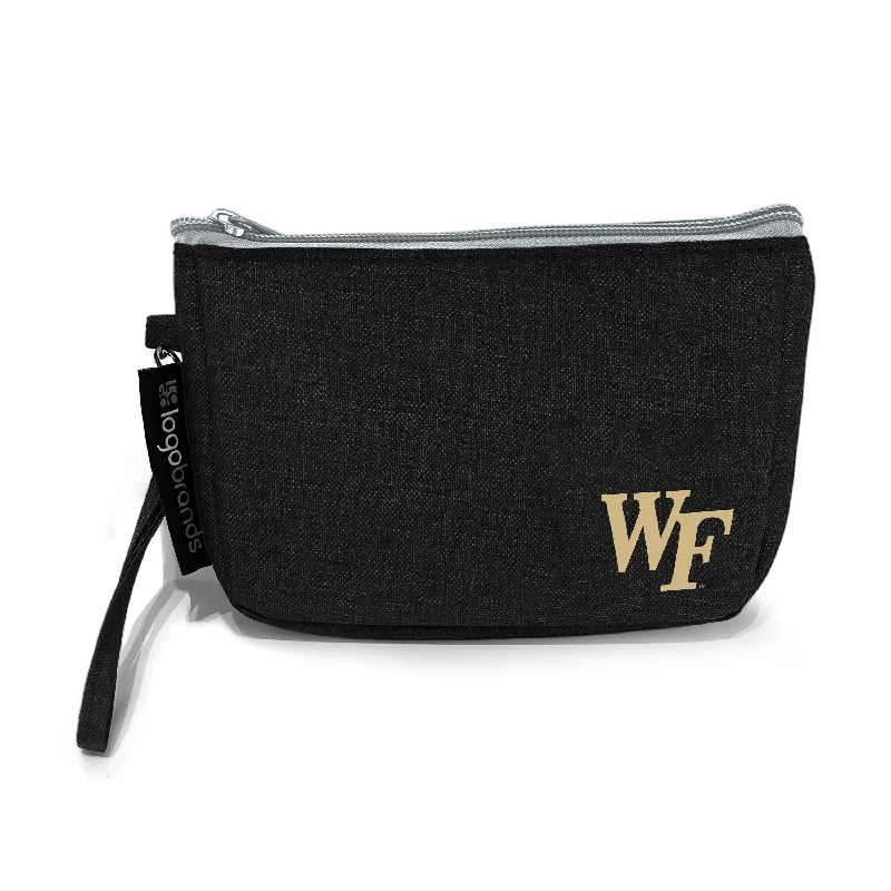 Casual Cotton Caps for Relaxed Style-Wake Forest Crosshatch Wristlet