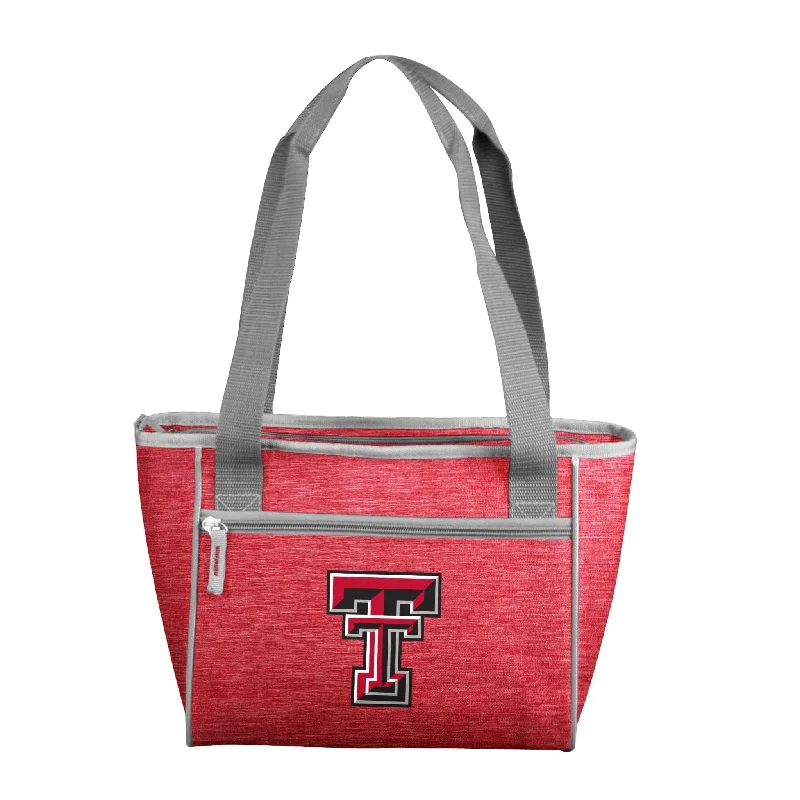 Winter Beanies with Ear Flaps for Extra Warmth-Texas Tech Crosshatch 16 Can Cooler Tote