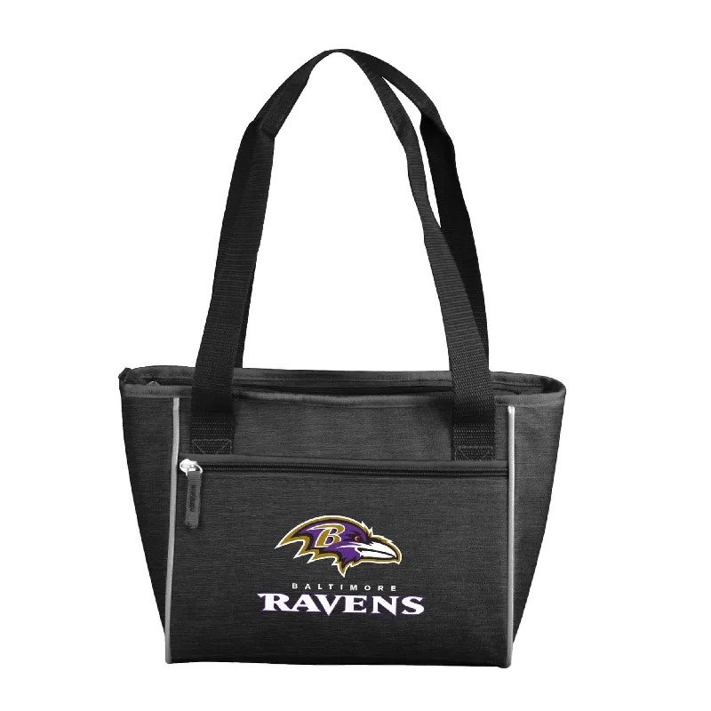 Classic Newsboy Caps for Vintage Vibes-Baltimore Ravens Crosshatch 16 Can Cooler Tote