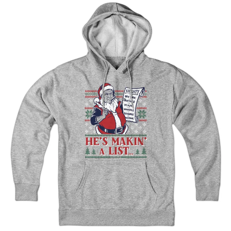 Sports Hoodies for Jogging and Running-Belichick Is Coming To Town Holiday Hoodie