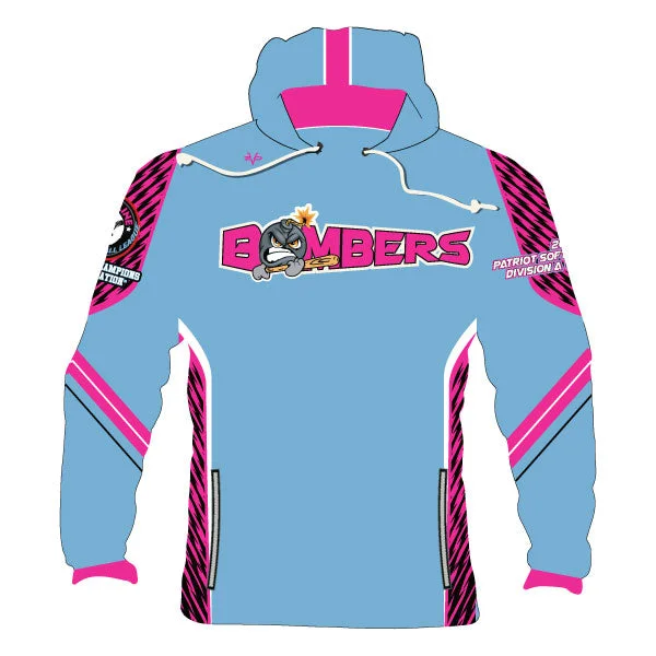 Soft Cotton Hoodies for All-Day Wear-BOMBERS Fastpitch Sublimated Hoodie