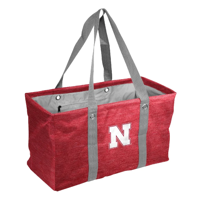 Trendy Pom-Pom Beanies for Winter Fun-Nebraska Crosshatch Picnic Caddy