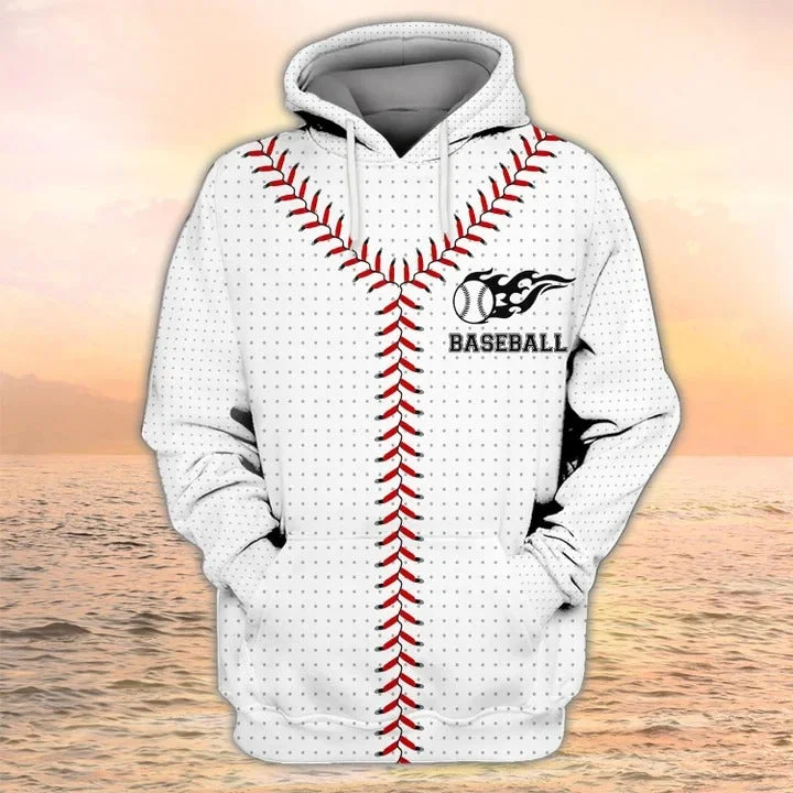 Youth Hoodies for School and Sports-Baseball Stitches Laces 3D All Over Printed Shirts for Men and Women, Baseball Player Hoodie, Baseball Clothing