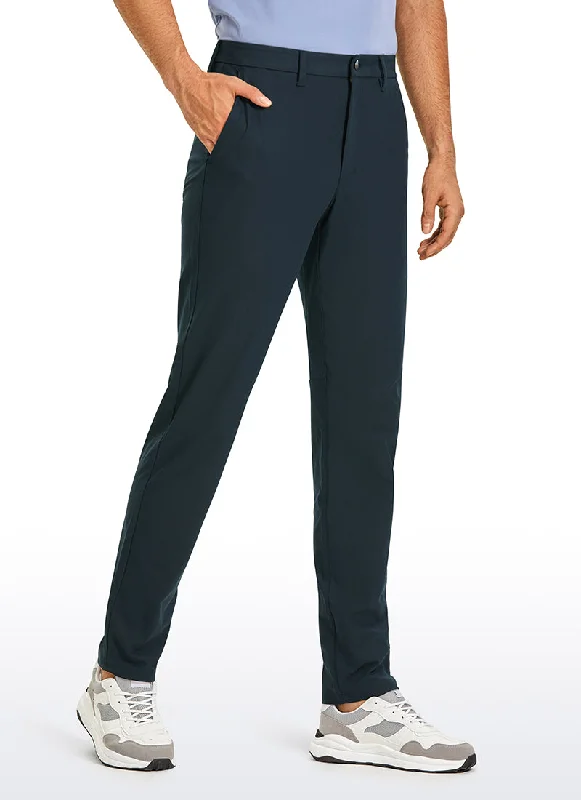 Casual Utility Pants for Everyday Comfort-All-Day Comfy Classic-Fit Golf Pants 34''