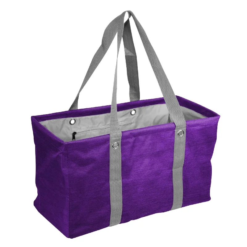 Stylish Trucker Hats for Casual Looks-Plain Purple Crosshatch Picnic Caddy