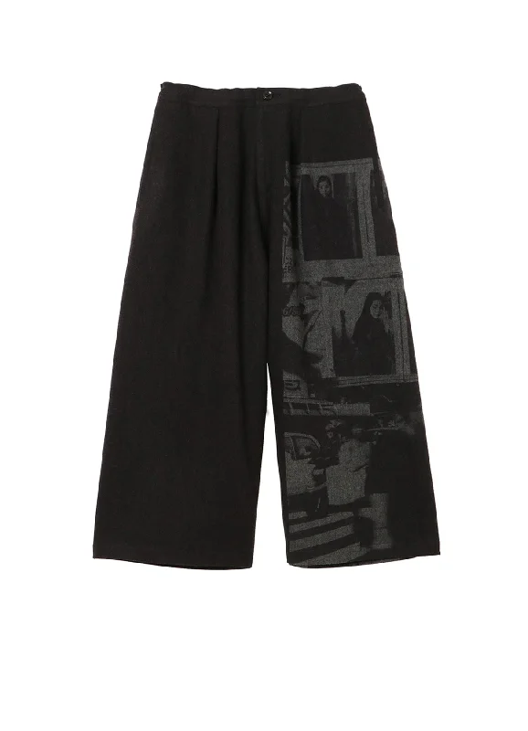 Soft Flannel Pants for Cozy Nights-[Y's 1972 - A MOMENT IN Y's WITH MAX VADUKUL]TOP FLANNNEL FRONT TUCK WIDE PANTS