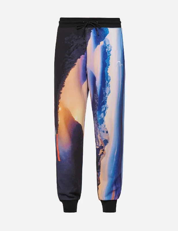 Soft Flannel Pants for Cozy Nights-Sea of Cloud Print Sweatpants