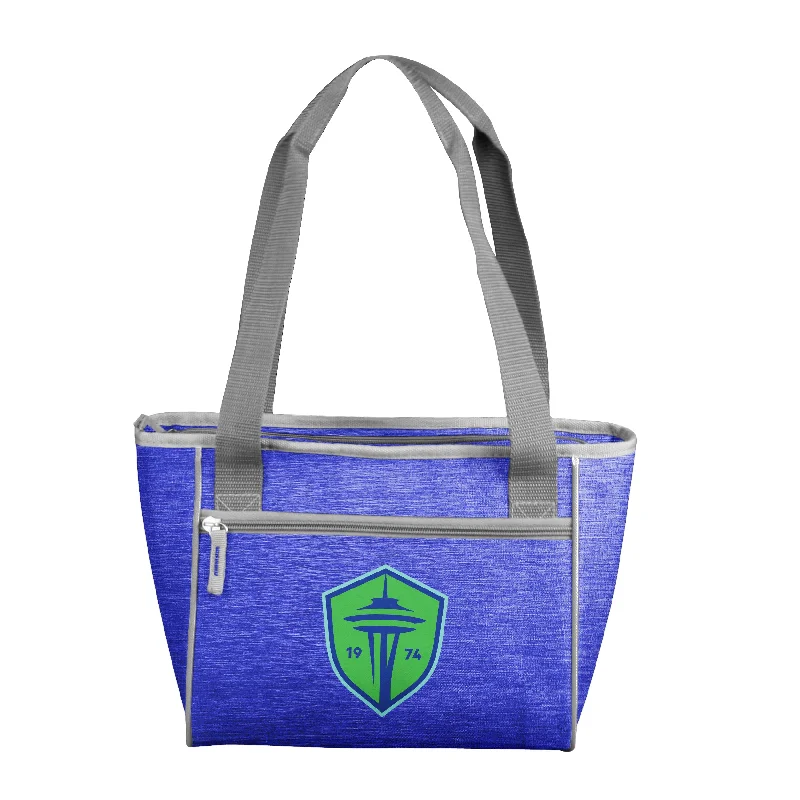 Luxury Leather Hats for Unique Style-Seattle Sounders Crosshatch 16 Can Cooler Tote