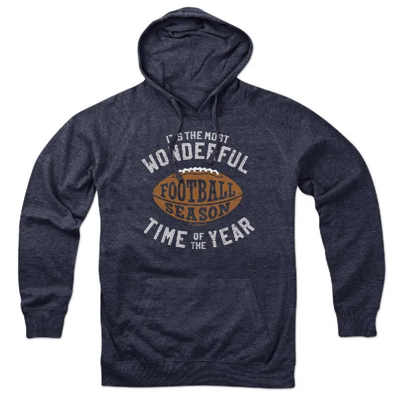 Athletic Hoodies for Workout Sessions-Most Wonderful Time Football Season Hoodie