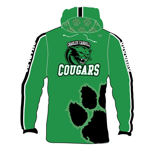 Athletic Hoodies for Workout Sessions-CHARLES CARROLL COUGARS Sublimated Hoodie