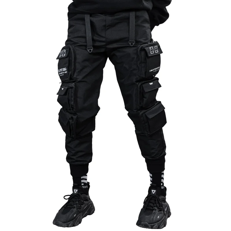 Custom Work Pants for Construction Jobs-CG-Type 08R(U) Black Cargo Pants