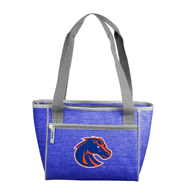 Stylish Pom-Pom Beanies for Winter Fun-Boise State Crosshatch 16 Can Cooler Tote