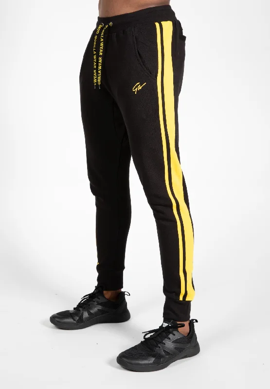 Comfortable Sleep Pants for Good Night’s Rest-Banks Sweatpants - Black/Yellow