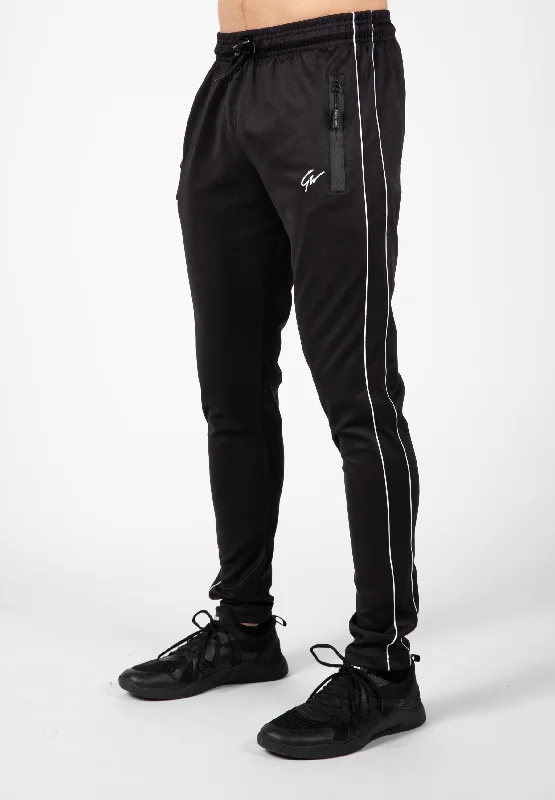 Custom Work Pants for Outdoor Jobs-Wenden Track Pants - Black/White