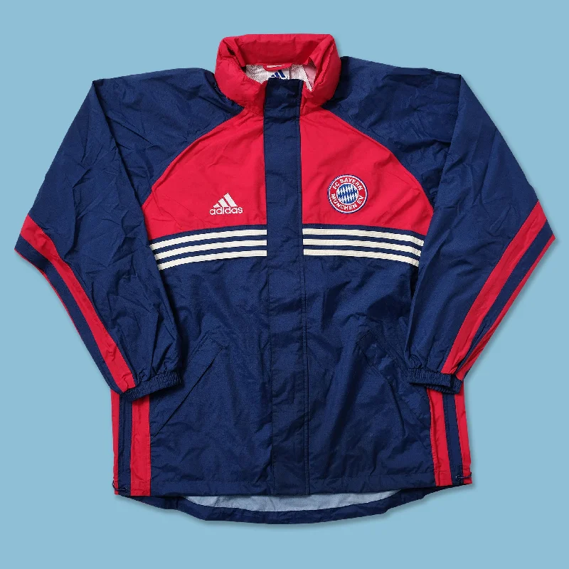 Warm Winter Jackets for Cold Weather-Vintage adidas FC Bayner Munich Light Jacket XLarge