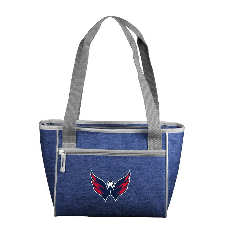 Trendy Flat Caps for Timeless Style-Washington Capitals Crosshatch 16 Can Cooler Tote