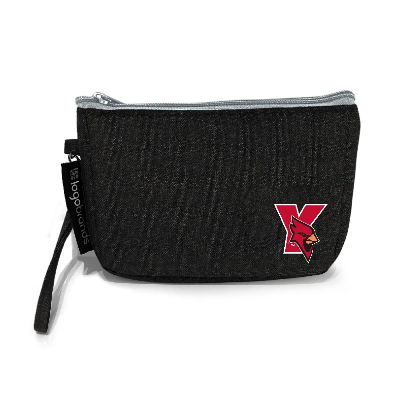 Custom Monogrammed Hats for Special Gifts-York College Black Crosshatch Wristlet