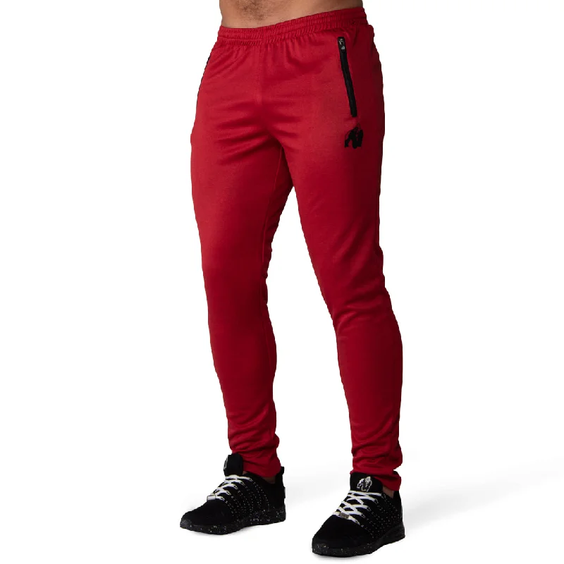 Relaxed Fit Capri Pants for Warm Days-Ballinger Track Pants - Red/Black