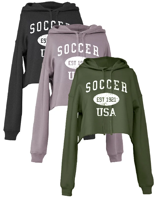 Stylish Tie-Dye Hoodies for Unique Style-Cropped Soccer Hoodie Vintage USA